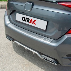 Honda Civic Rear Bumper Sill Cover - Omac - S.Steel Brushed - Silver - 2016 Honda Civic Rear Bumper Sill Cover - Omac - S.Steel Brushed - Silver - 2016